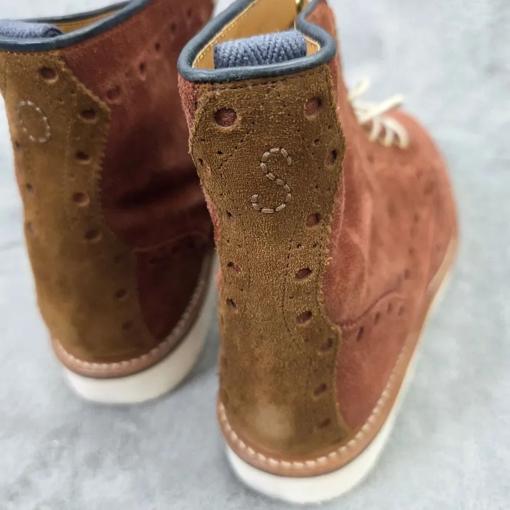 Oliver Sweeney Men's Walberswick Brown Suede Boots Size US 10 UK 9